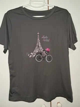 Camiseta gris Eiffel Paris talla XL