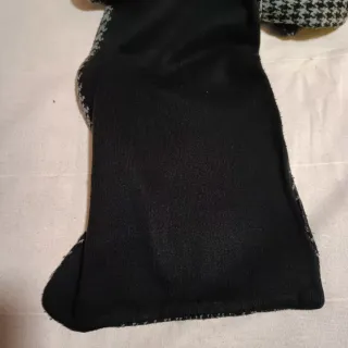 Bufanda Houndstooth Negra y Blanca