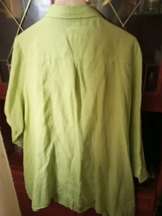 Blusón verde pistacho lino Canda XL