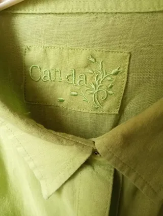 Blusón verde pistacho lino Canda XL