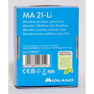 Walkie MIDLAND G9 PRO + Auricular MIDLAND MA 21-Li