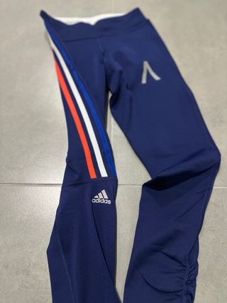 Mallas Adidas Azul con Detalles Multicolor