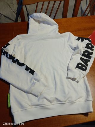 Felpa Barrow con cappuccio bianca 12 anni
