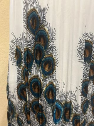 Vestido playero estampado pavo real