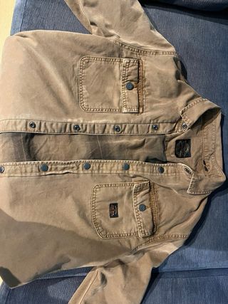 Sobrecamisa Superdry Lona Algodón Hombre Talla S