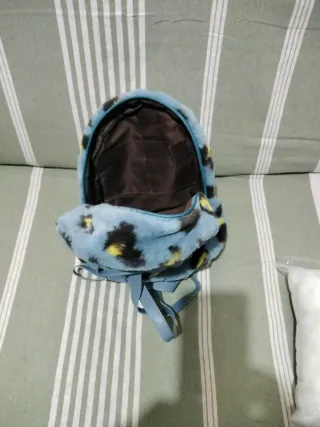 Mochila de pelo con estampado de leopardo