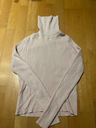 Jersey cuello vuelto rosa