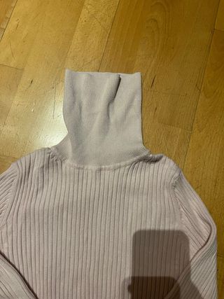 Jersey cuello vuelto rosa