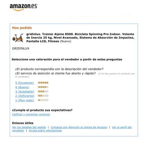 Bicicleta de Spinning Naranja