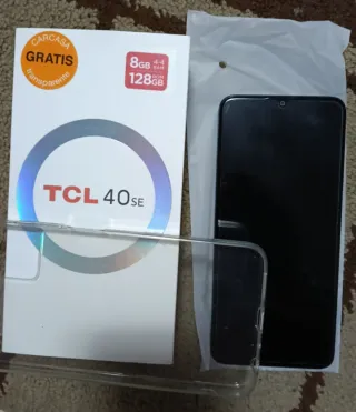 TCL 40 SE 128GB Negro + 2Funda Gratis+2 Protector