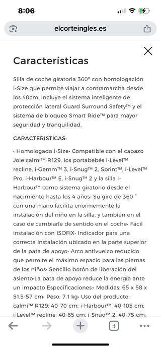 Silla de coche Joie i-Spin 360