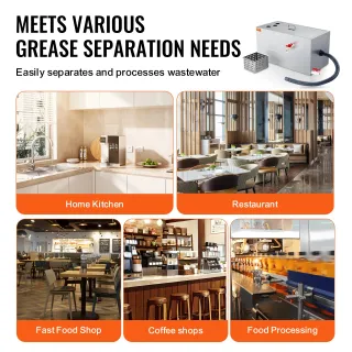 Separatore di Grasso Commerciale 25 libbre Acciaio