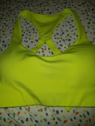 Top deportivo bañador amarillo neón