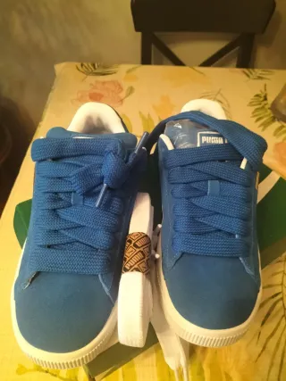 Zapatillas Puma Suede Azul y Blanco