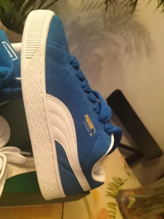 Zapatillas Puma Suede Azul y Blanco