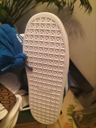 Zapatillas Puma Suede Azul y Blanco