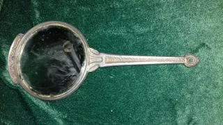 Espejo Art Nouveau de calamina con Turquesa