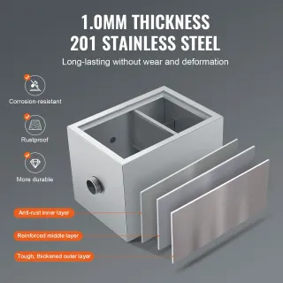 Separatore Grasso Commerciale da 8 libbre Acciaio