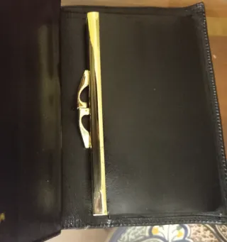 Elegante billetero mujer piel alta calidad negro