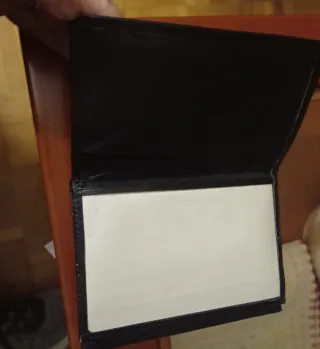 Elegante billetero mujer piel alta calidad negro