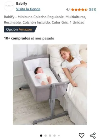 Mini cuna i+baby gris