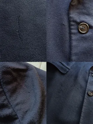 Cappotto Vintage Uomo Puro Cashmere Blu