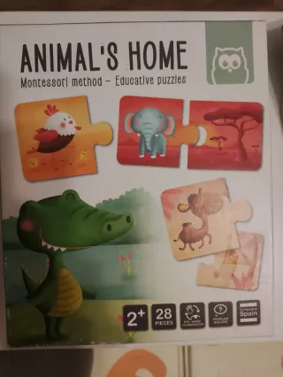 Puzzle Animal's Home Montessori 28 piezas