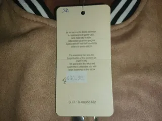 Chaqueta universitaria marrón y blanca Talla S