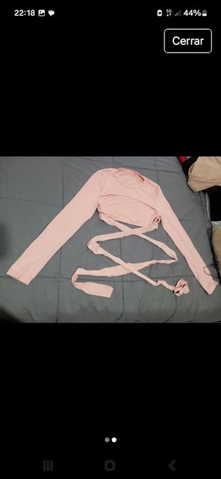 Blusa rosa clarito manga larga