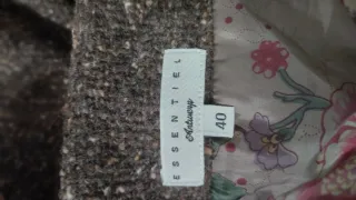 Gonna invernale donna marrone con patch