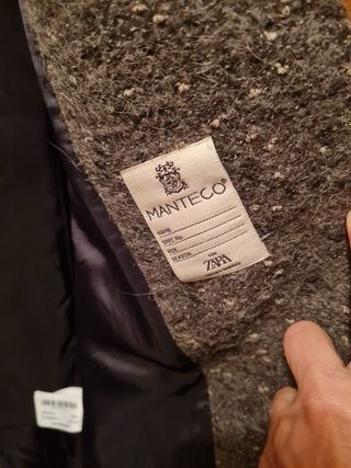 Abrigo Zara Gris Talla XS