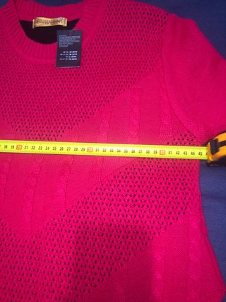 Vestido punto Rosa intenso y negro Talla S/M