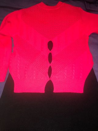 Vestido punto Rosa intenso y negro Talla S/M