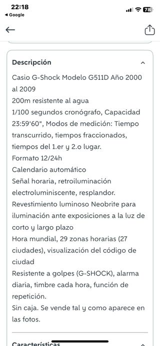 Casio G-Shock G511D Reloj