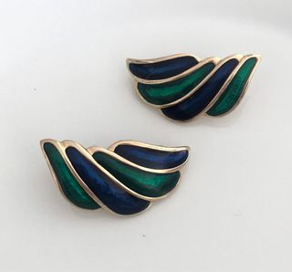 retro vintage statement clip on earrings