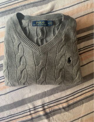 Jersey Polo Ralph Lauren Gris Trenzado