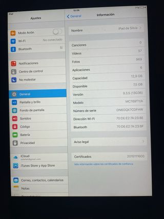 Apple Ipad 2 Wifi 16GB Negro MC769TY/A