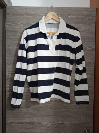 Polo manga larga rayas Stradivarius