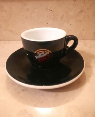 Set 2 Tazzine Caffè Vergnano Porcellana Nere