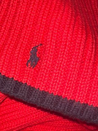 Bufanda y Gorro Polo Ralph Lauren Rojo
