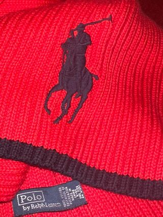 Bufanda y Gorro Polo Ralph Lauren Rojo