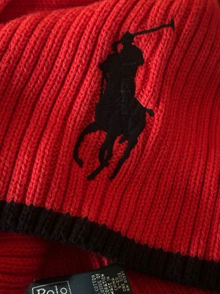 Bufanda y Gorro Polo Ralph Lauren Rojo