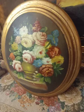 Quadro bombato con fiori