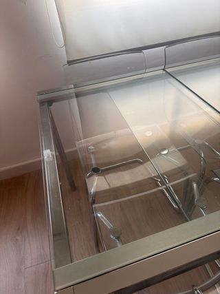 Mesa y sillas Ikea metal y cristal