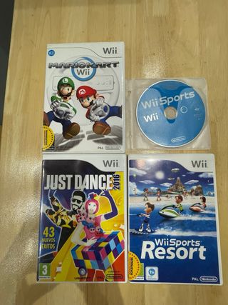 Consola Wii con accessori e 4 giochi