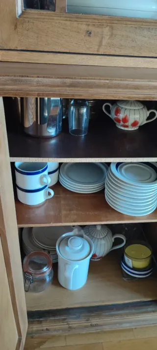 Vitrina estilo inglés madera y cristal