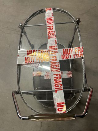 Camarera vintage plateada cristal