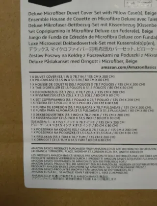 2 Fundas Edredón + 2 Fundas Almohada Beige