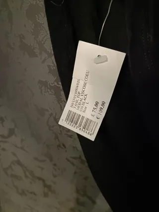 Top JOSEPH negro y rosa