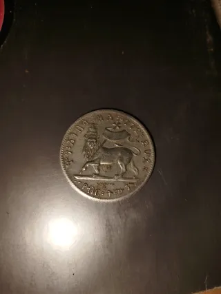 1/4 Birr Menelik Etiopia Vintage